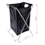 Foldable Nylon Laundry Hamper, Black