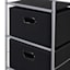 3-Tier Storage Cart, Black