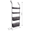 4-Tier Over The Door Storage Shelf, Black