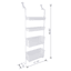 4-Tier Over The Door Storage Shelf, White