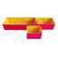 Oh Joy! 3-Piece Canvas Drawer Organizer, Pink & Yellow