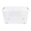 Clear Storage Tote with Navy Handles, 90l