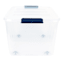 Clear Storage Tote with Navy Handles, 90l