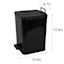 Black Step Trash Can with Removable Inner, 8.5L