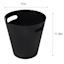 Black Trash Bin, 12l