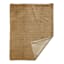 Brown Textured Faux Fur Throw Blanket, 50x60