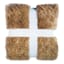 Brown Textured Faux Fur Throw Blanket, 50x60