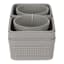 6-Piece Storage Organizing Set, Grey
