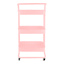 3-Tier Rolling Storage Cart, Pink