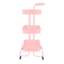 3-Tier Rolling Storage Cart, Pink