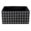 Black Grid Rectangle Fabric Storage Basket, Small