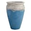Acadia Petrol Blue Ceramic Outdoor Planter, Medium