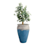 Acadia Petrol Blue Ceramic Outdoor Planter, Medium