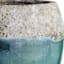 Acadia White & Aqua Ceramic Urn Outdoor Planter, Extra Large