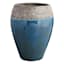 Acadia Petrol Blue Urn Ceramic Outdoor Planter, Medium