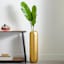 Gold Foiled Metal Floor Vase, 30"