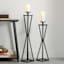 Black Metal Candle Holder, Large
