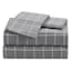 3-Piece Grid Print Cooling Microfiber Sheet Set, Twin/Twin XL