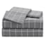 4-Piece Grid Print Cooling Microfiber Sheet Set, Queen