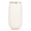 Providence White & Gold Electroplated Ceramic Vase, 9"