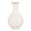 Providence White & Gold Electroplated Ceramic Vase, 6"