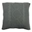 Honeybloom Dark Grey Knitted Throw Pillow, 24"