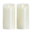 2-Pack White Realistic LED Pillar Candles, 3x6