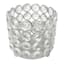 Silver Round Crystal Votive Candle Holder, 3"