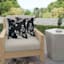 Providence Black & White Floral Square Outdoor Throw Pillow, 20"