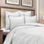 Providence 3-Piece White Cotton Hotel Border Comforter Set, King