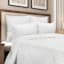 Providence 3-Piece White Cotton Percale Quilt Set, King