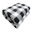 Black Buffalo Plaid Sherpa Throw Blanket, 50x60
