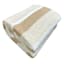Natural Striped Sherpa Throw Blanket, 50x60