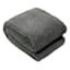 Dark Grey Sherpa Bed Blanket, Full/Queen
