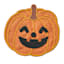 Semi-Beaded Jack-o'-Lantern Pumpkin Placemat, 15x14