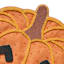 Semi-Beaded Jack-o'-Lantern Pumpkin Placemat, 15x14