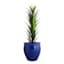 Blue Flare Ceramic Outdoor Planter, Large