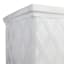 Providence White Lattice Ceramic Square Outdoor Planter, Large