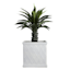 Providence White Lattice Ceramic Square Outdoor Planter, Large