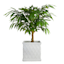 Providence White Lattice Ceramic Square Outdoor Planter, Medium