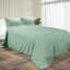 Providence 3-Piece Green Washed Cotton Percale Comforter Set, King