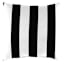 Providence Black Awning Stripe Square Outdoor Throw Pillow, 16"