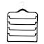 4-Tier Velvet Pant Hanger, Black