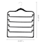 4-Tier Velvet Pant Hanger, Black