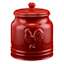 Red Ceramic Rooster Canister, Medium