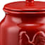 Red Ceramic Rooster Canister, Medium