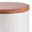 White Chevron Embossed Canister, 5"