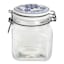 Blue & White Tile Top Canister, Small