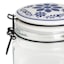 Blue & White Tile Top Canister, Small