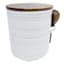Honeybloom Ceramic Canister with Wooden Lid & Spoon, Small